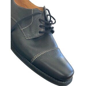 Sandro Moscoloni  mens black grained leather lace up comfort shoes size 9.5